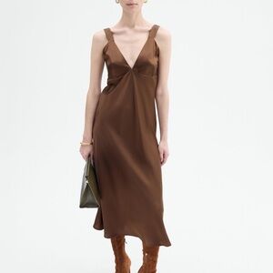 CO Silk Slip Midi Dress NWT